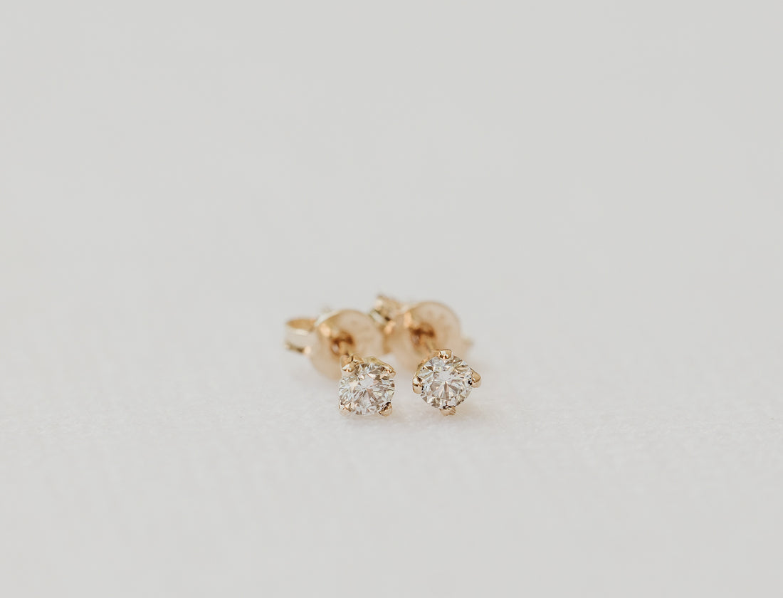 Rose Diamond Stud Pair