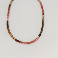 Saffron Natural Tourmaline Gemstone Necklace