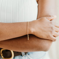Sorrento Oval Figaro Gold Bracelet