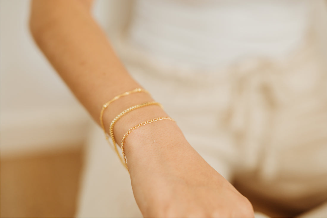 Sorrento Oval Figaro Gold Bracelet