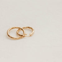 St. Tropez Pattern Tube Gold Hoop