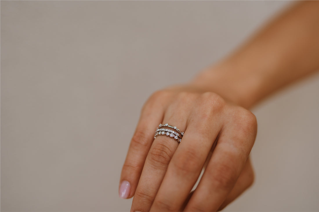 Yves 18kt White Gold Bezel Set Diamond Band