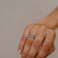 Yves 18kt White Gold Bezel Set Diamond Band
