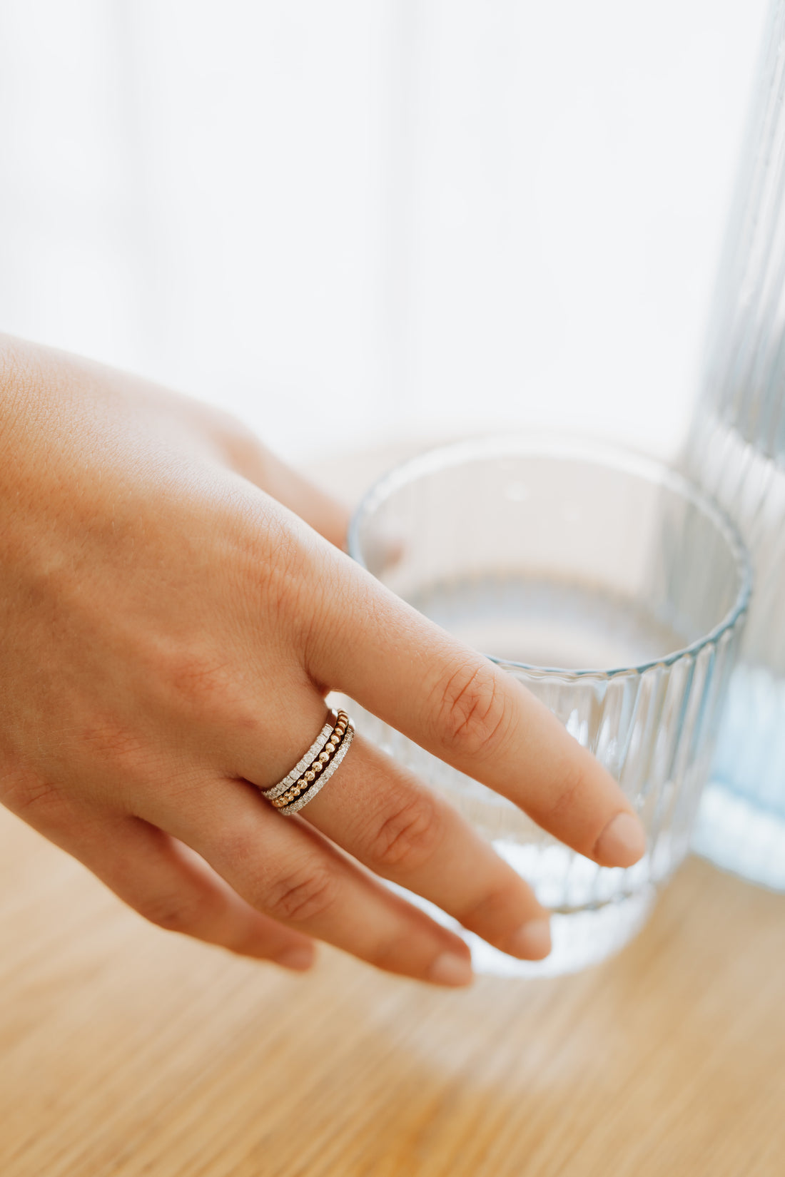 Barcelona Gold Bead Ring