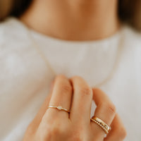 Barcelona Gold Bead Ring