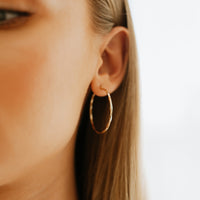 Amalfi Diamond Cut Gold Hoops