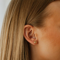 Medusa Swirl Gold Stud