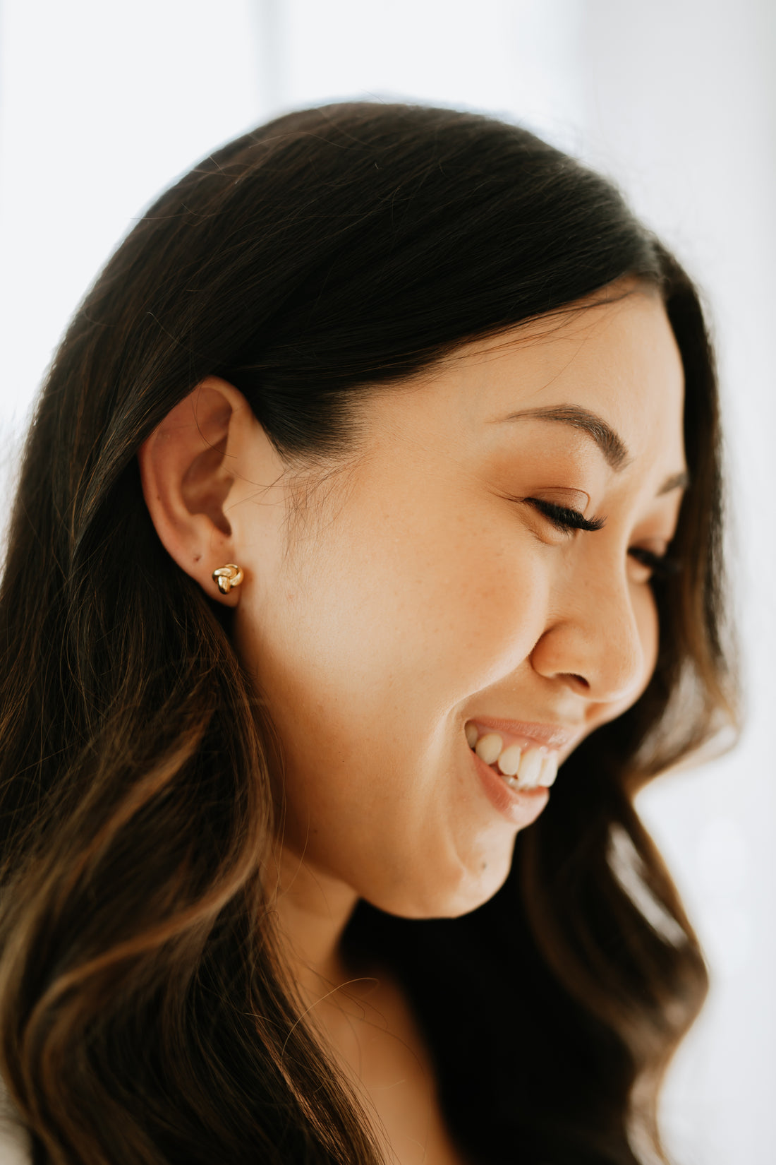Knot Gold Stud Earrings