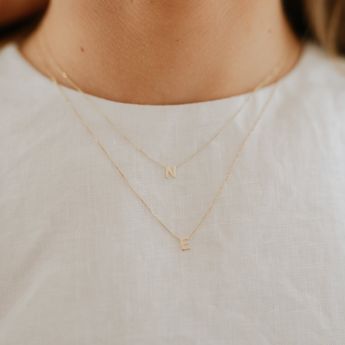 Petite Initial Gold Necklace