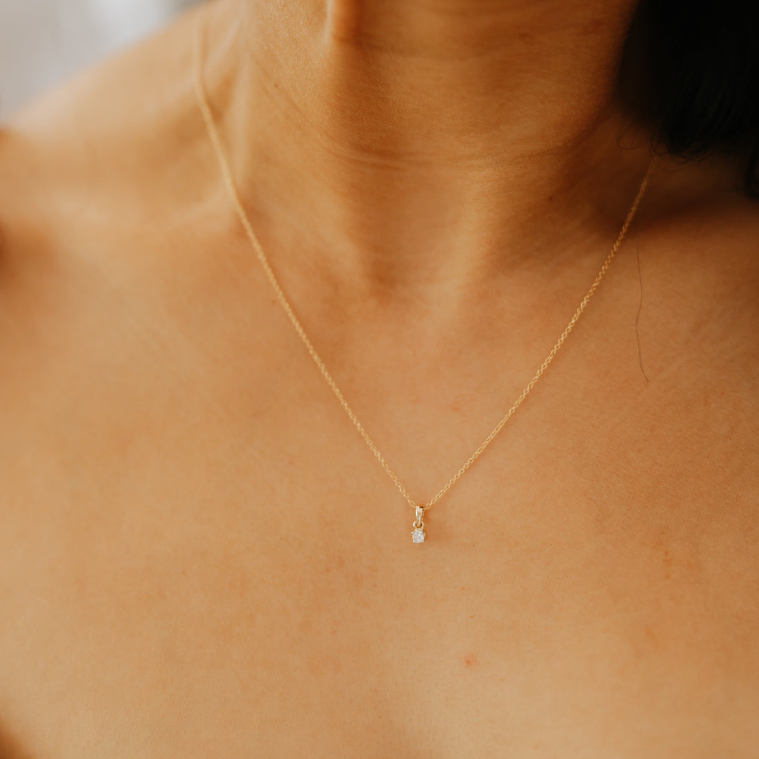 Luna Floating Natural Diamond Pendant Necklace