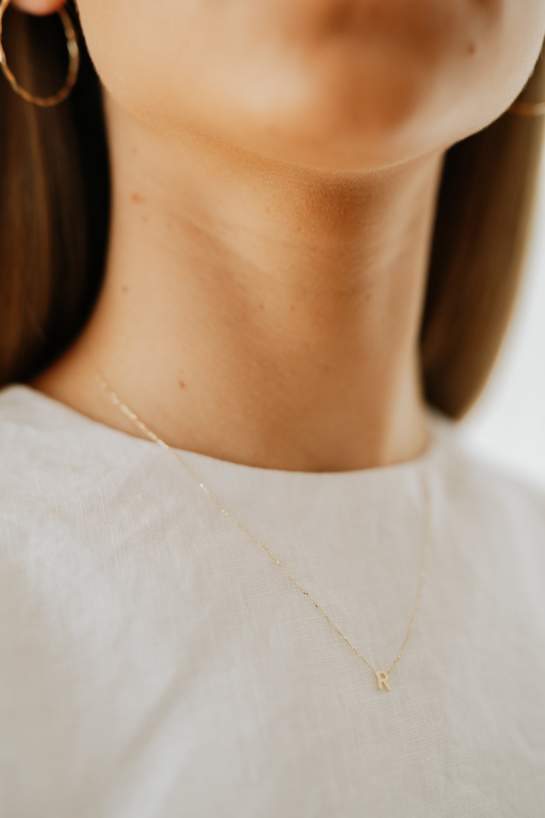 Petite Initial Gold Necklace