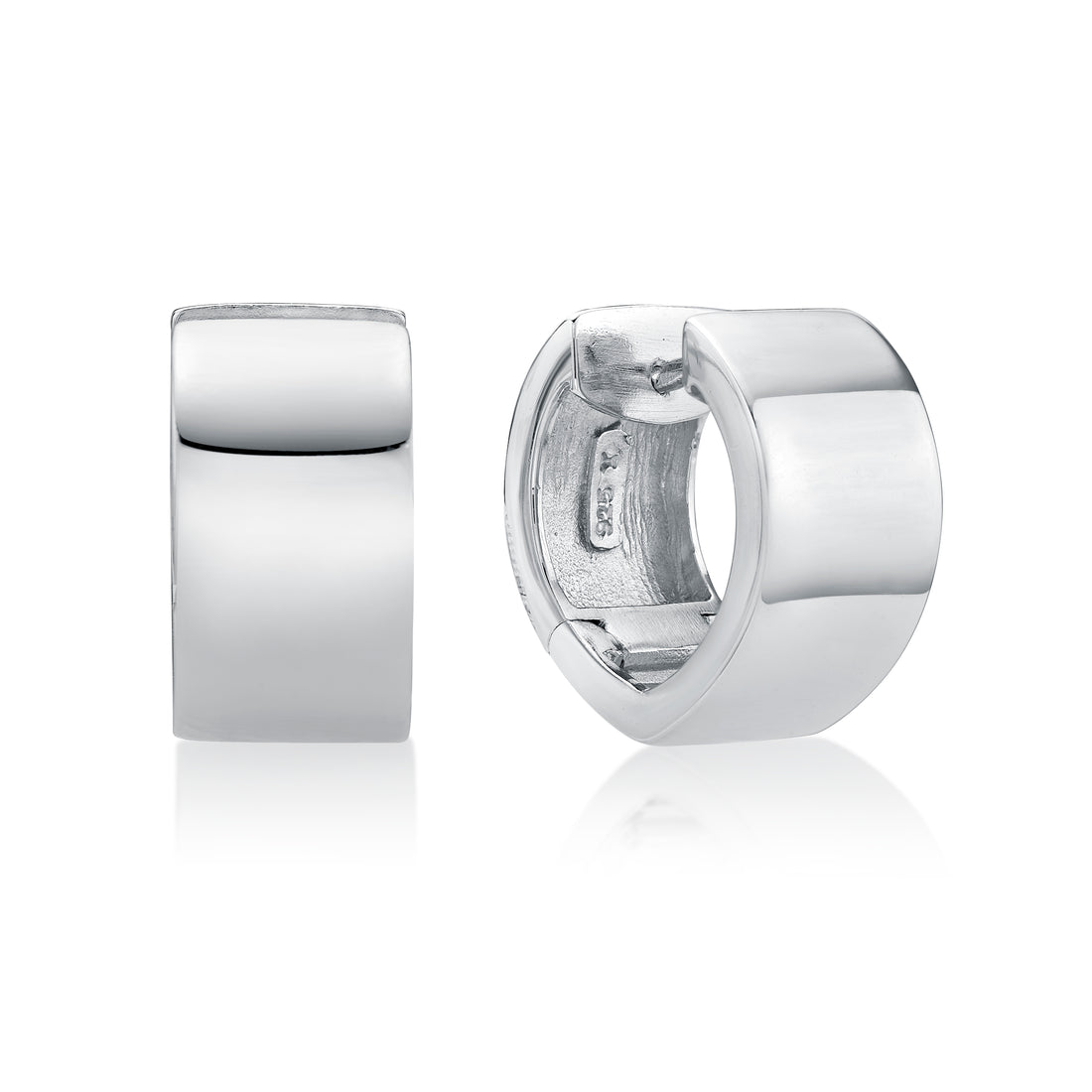 Brooklyn Silver Wide Polished Earring