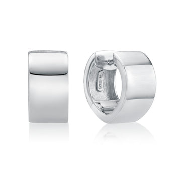 Brooklyn Silver Wide Polished Earring