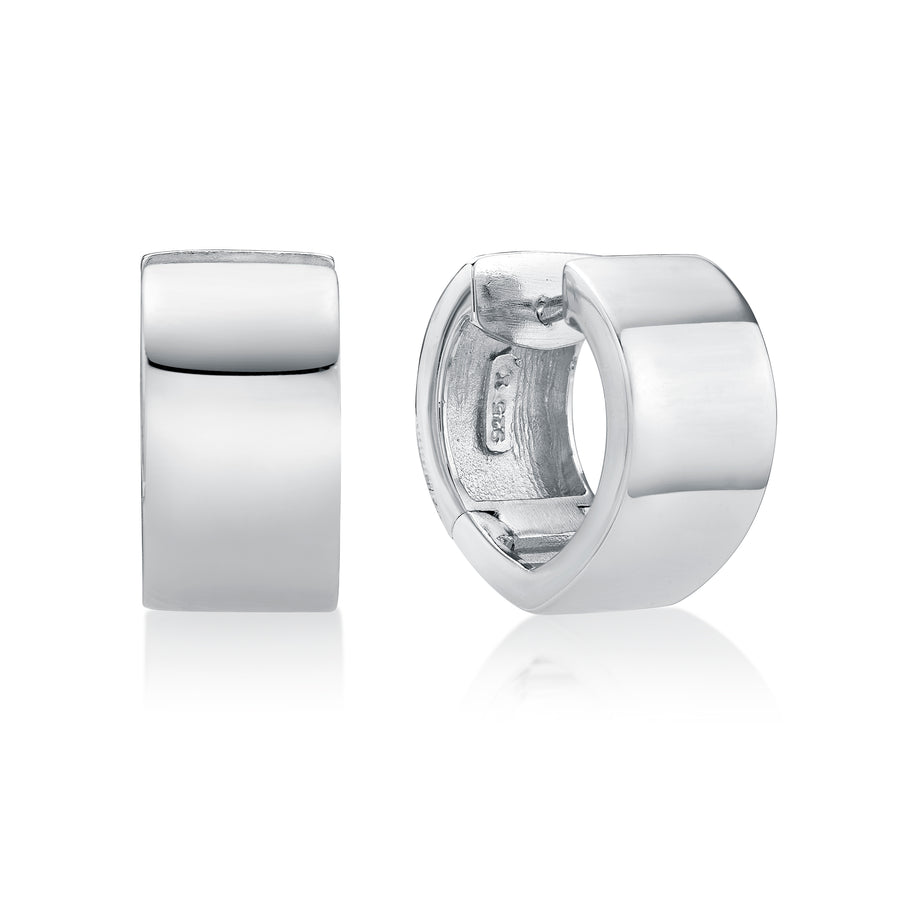 Brooklyn Silver Wide Polished Earring