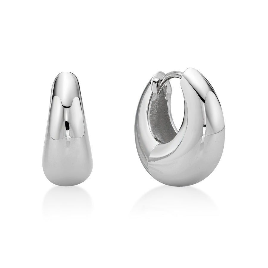 Emmi Silver Polished Huggie Earring