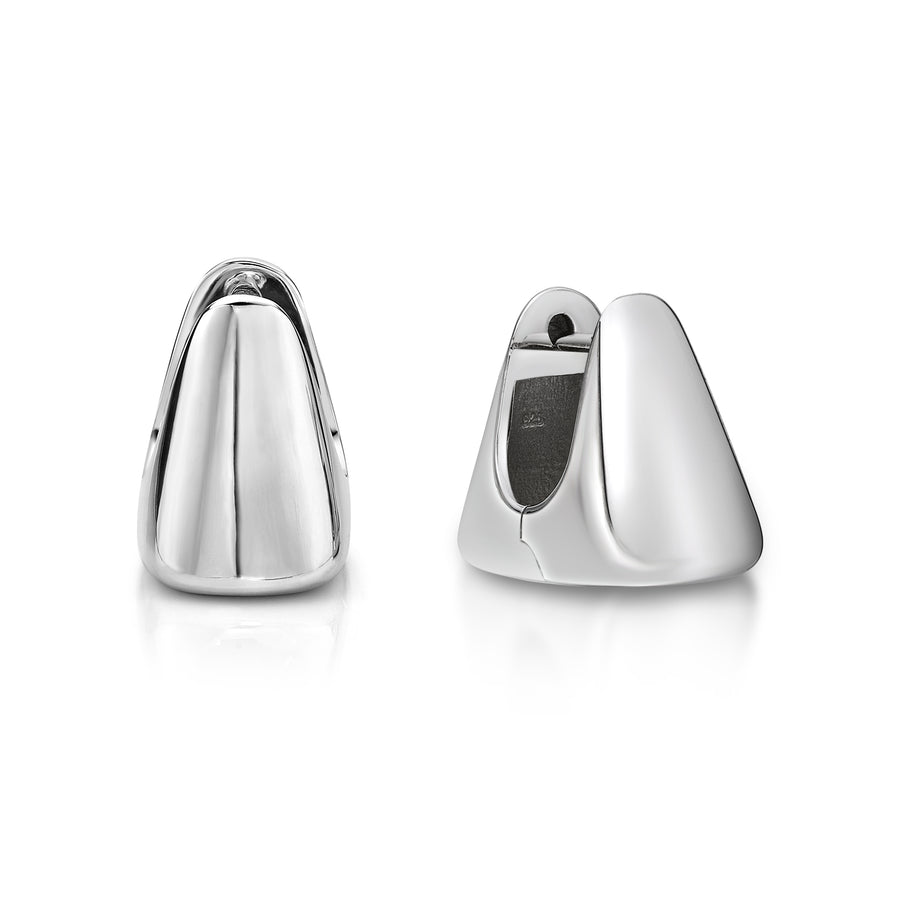 Nova Italian Silver Huggie Earring