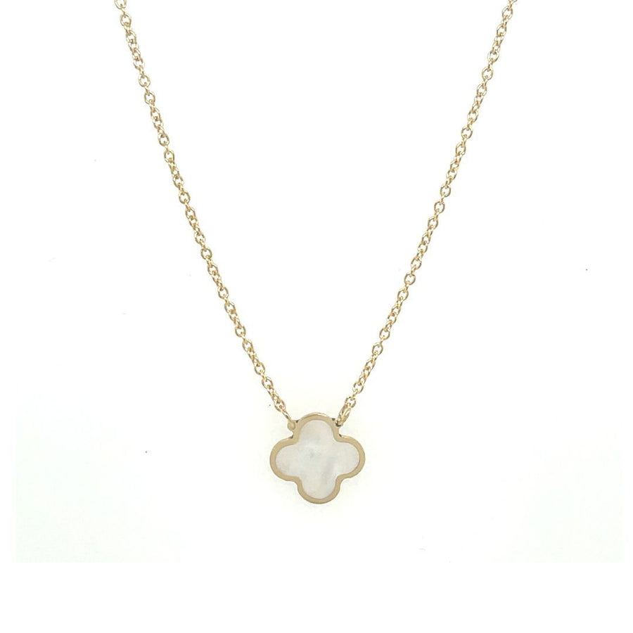 Camila Clover Motif Fine Gold Bracelet + Necklace