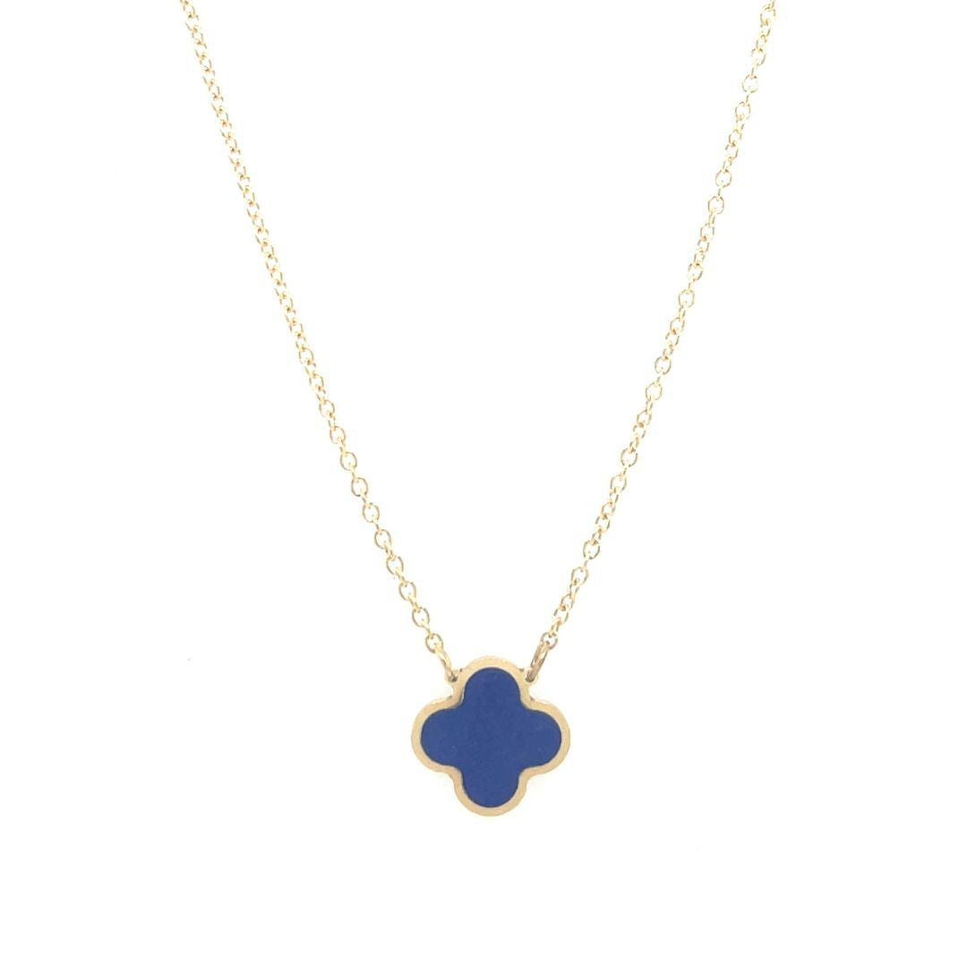 Camila Clover Motif Fine Gold Bracelet + Necklace