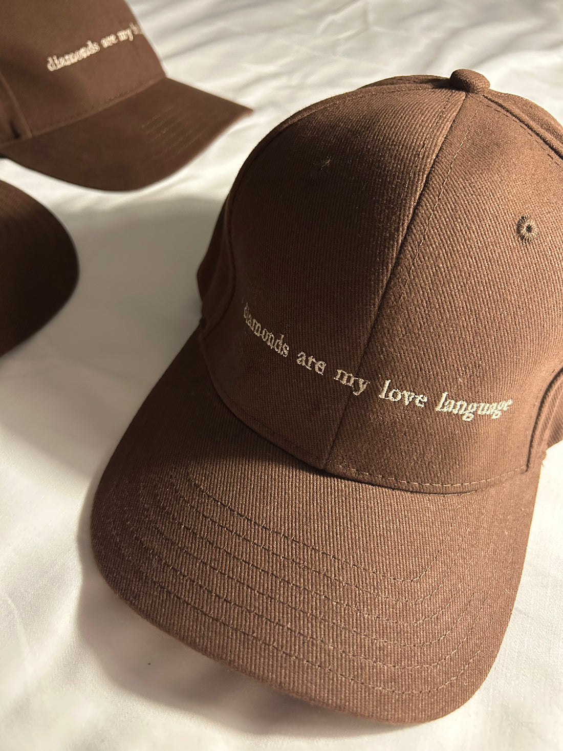 Diamonds Are My Love Language Chocolate Cap