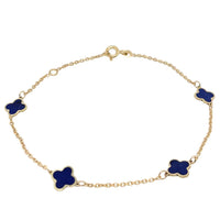 Camila Clover Motif Fine Gold Bracelet + Necklace