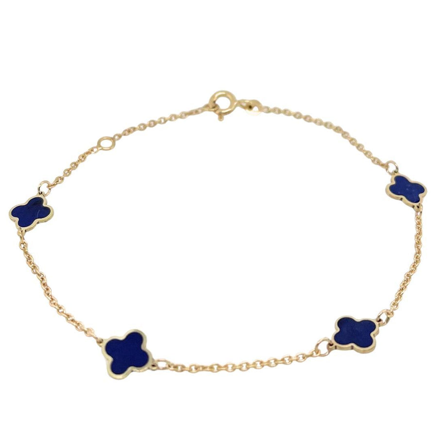 Camila Clover Motif Fine Gold Bracelet + Necklace