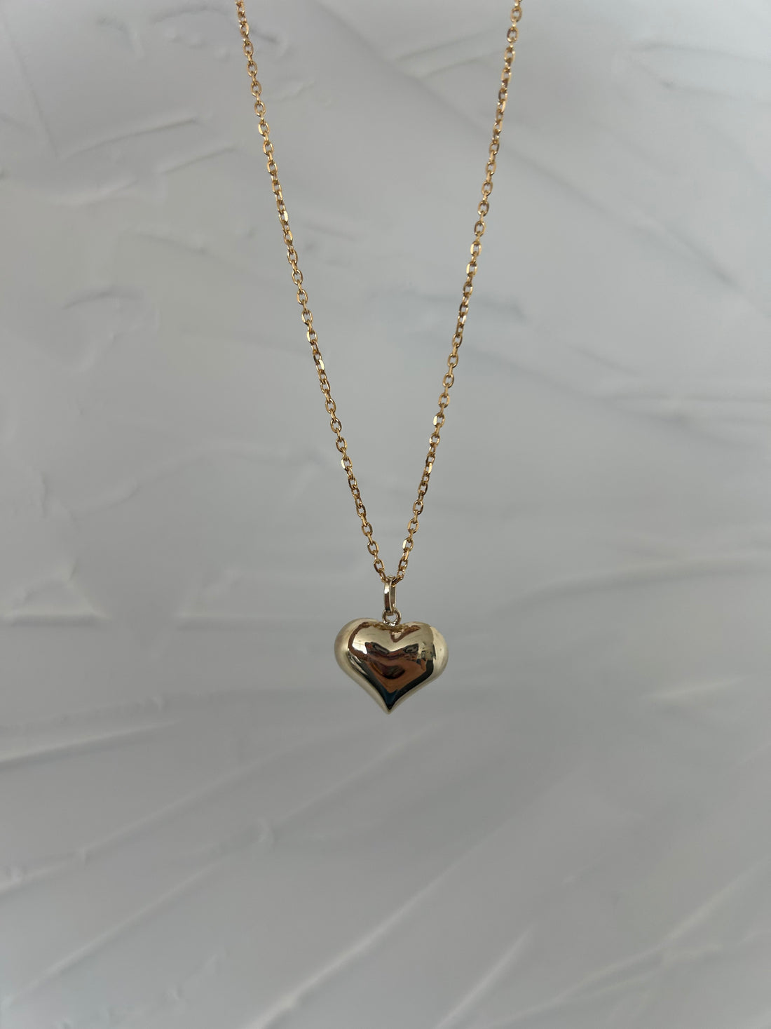 Cora Gold Puffy Heart Pendant