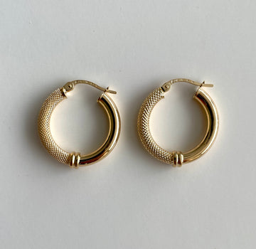 Xanthe Duo Gold Hoop Earrings