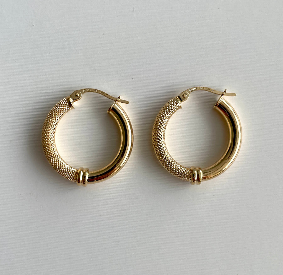 Xanthe Duo Gold Hoop Earrings