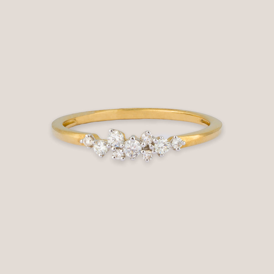 Fiore Sprinkle Diamond Gold Ring