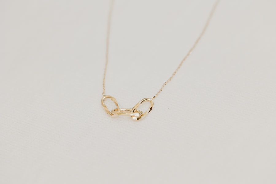 Bari Triple Curb Link Gold Necklace