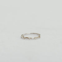 Ithaca 18kt White Gold Spaced Diamond Band
