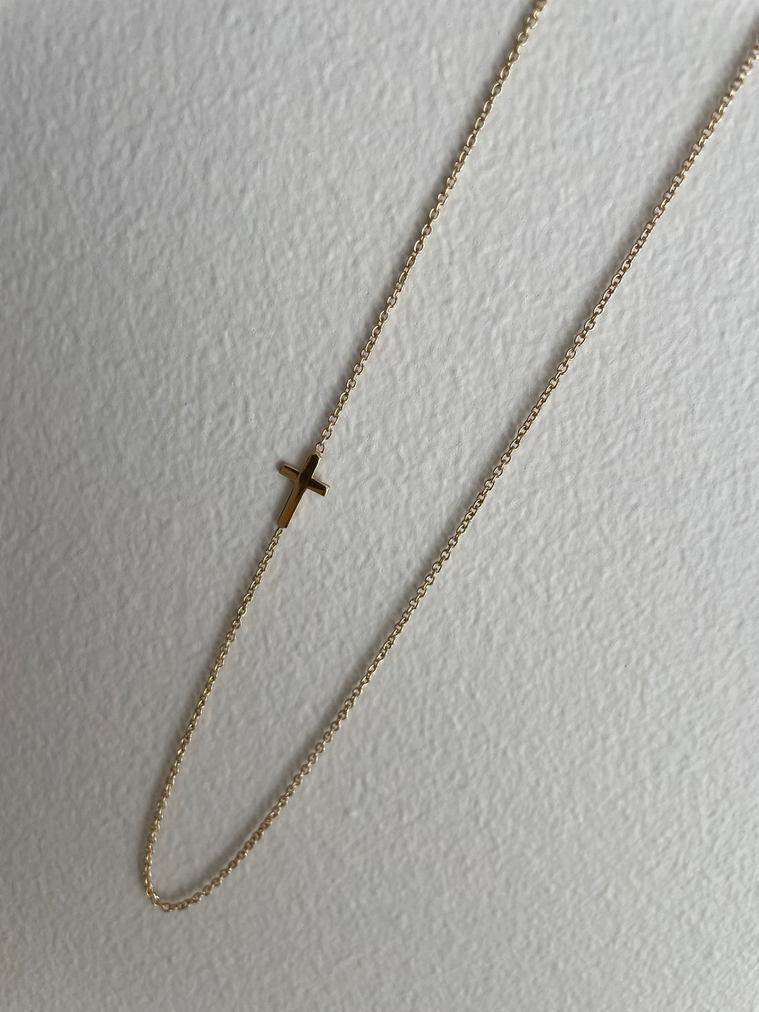 Magdalene Fixed Cross Gold Necklace + Bracelet