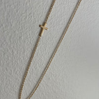 Magdalene Fixed Cross Gold Necklace + Bracelet