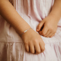 Scarlett Silver Heart Baby ID bracelet