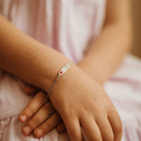 Scarlett Silver Heart Baby ID bracelet