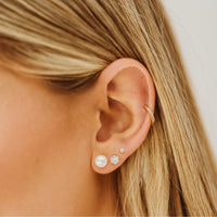 Eva Diamond Set Huggie Earring