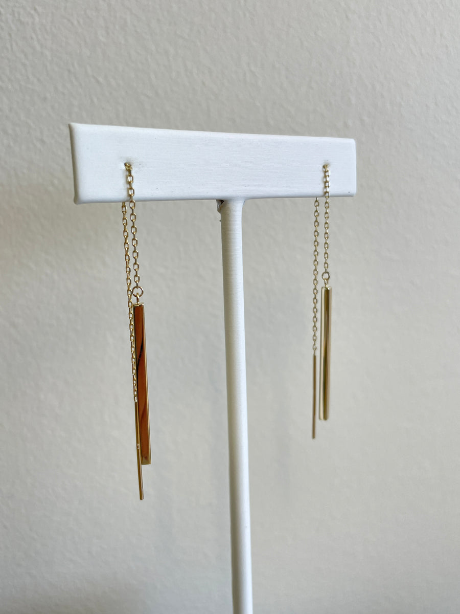 Farrah Thread Bar Earrings