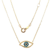 Evil Eye Gold Necklace Pendant